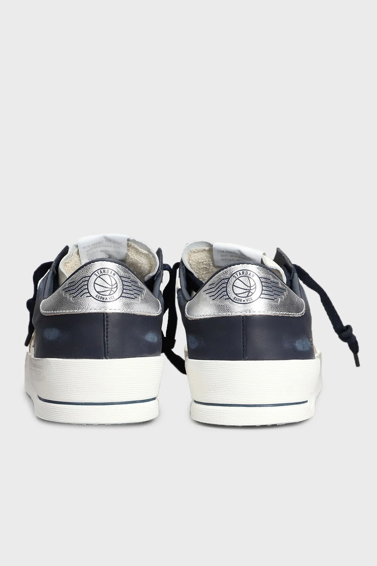 Golden Goose Logolu Hakiki Deri Sneaker Erkek Ayakkabı GMF00333.F006910.82874 BEYAZ-LACİVERT - 4