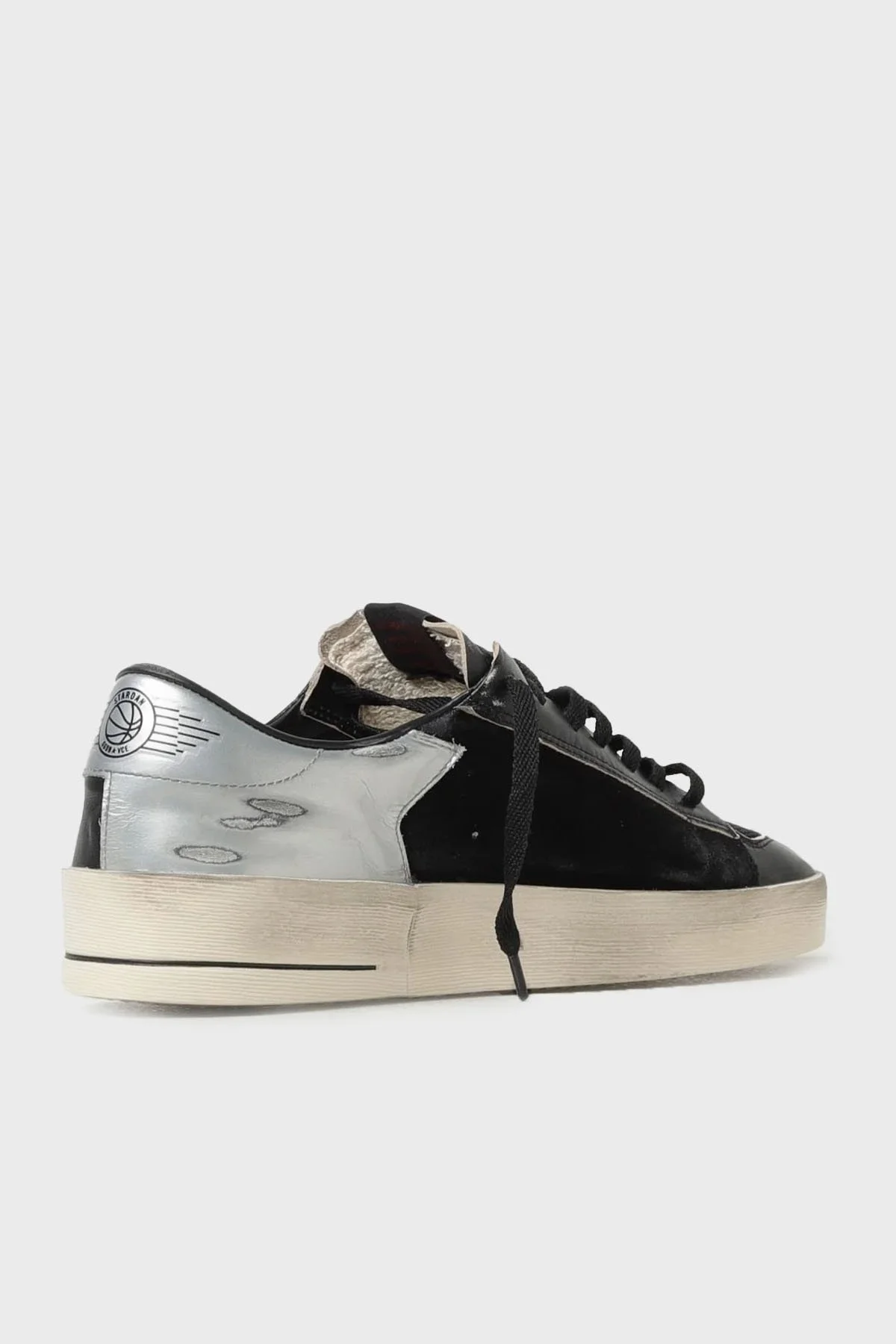 Golden Goose Logolu Hakiki Deri Sneaker Erkek Ayakkabı GMF00370.F004118.90179 SİYAH - 3