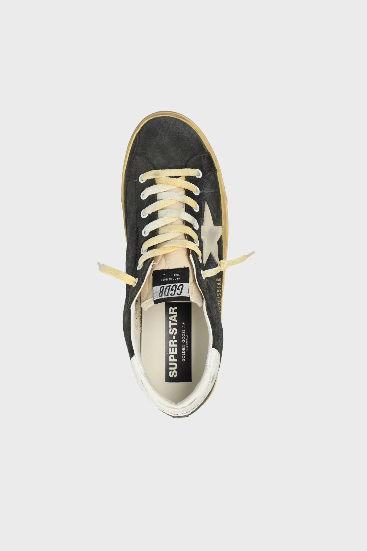 Golden Goose Logolu Hakiki Deri Sneaker Erkek Ayakkabı GMF00672.F006144.35894 HAKİ - 4