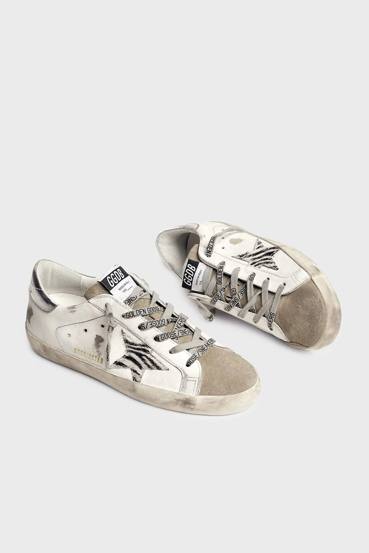 Golden Goose Logolu Hakiki Deri ve Süet Detaylı Sneaker Bayan Ayakkabı GWF00101.F002692.81571 BEYAZ - 2