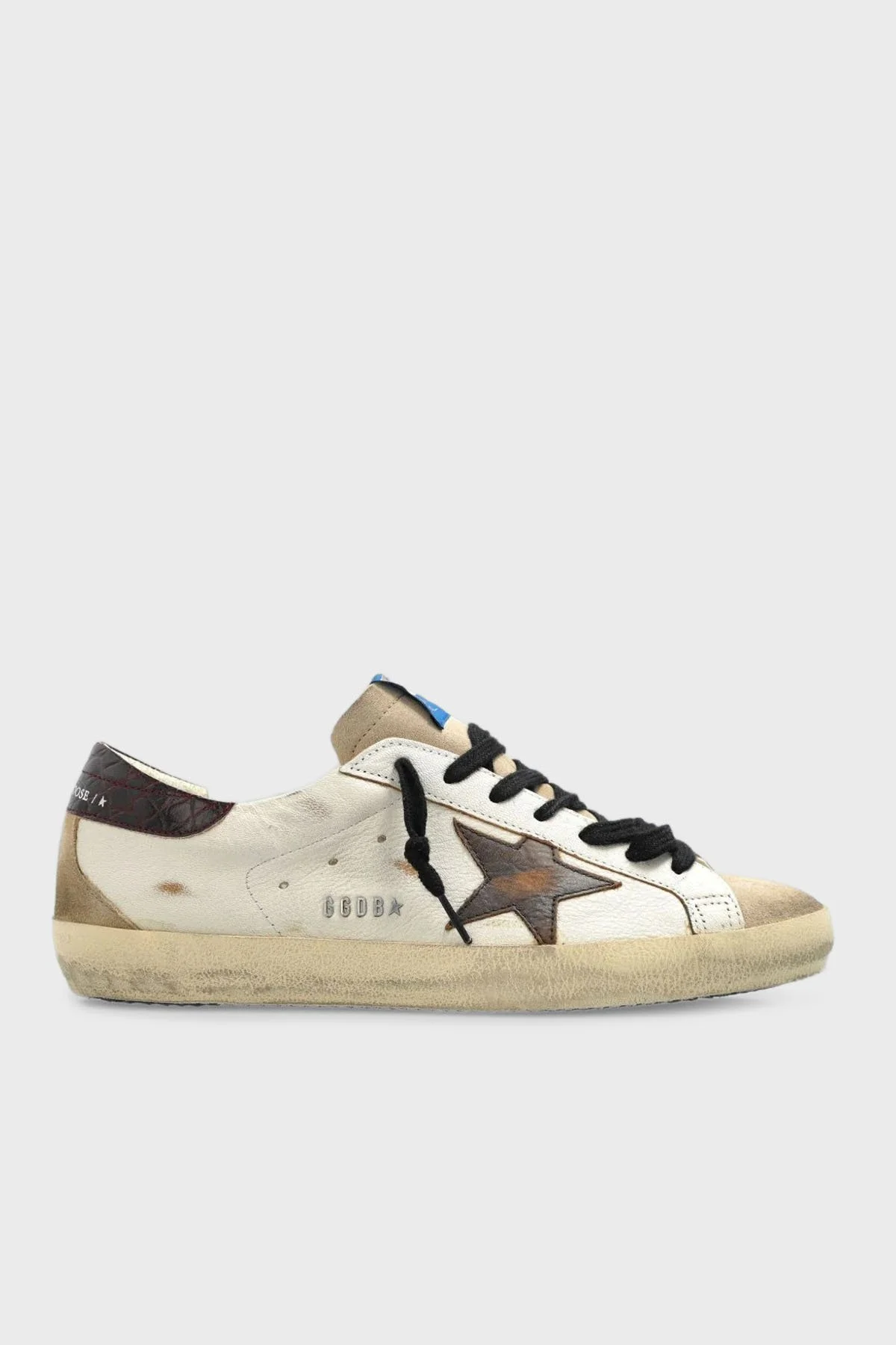 Golden Goose Logolu Hakiki Deri Vintage Sneaker Erkek Ayakkabı GMF00102.F007553.10550 KREM - 5