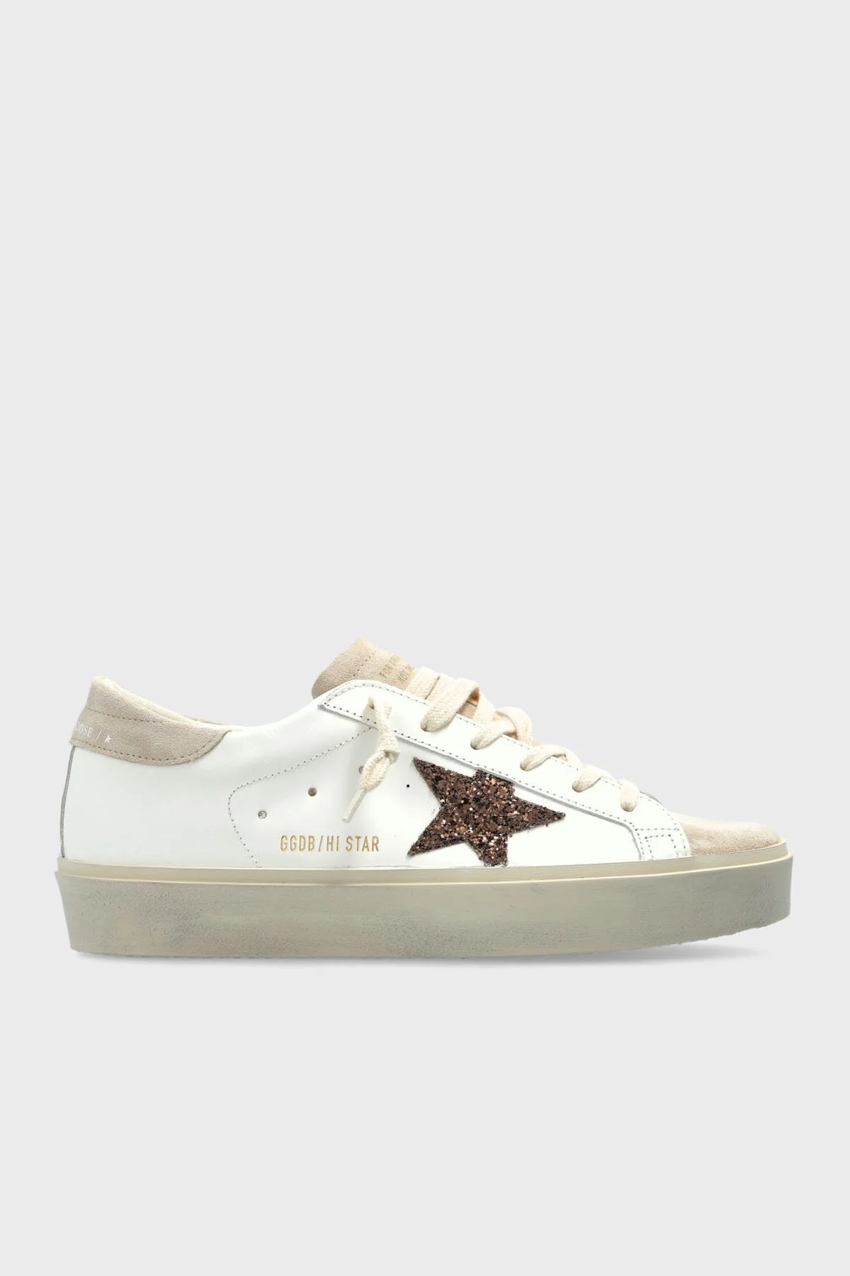 Golden Goose Logolu Parlak Taşlı Hakiki Deri Senaker Bayan Ayakkabı GWF00118.F006847.10318 BEYAZ - 1