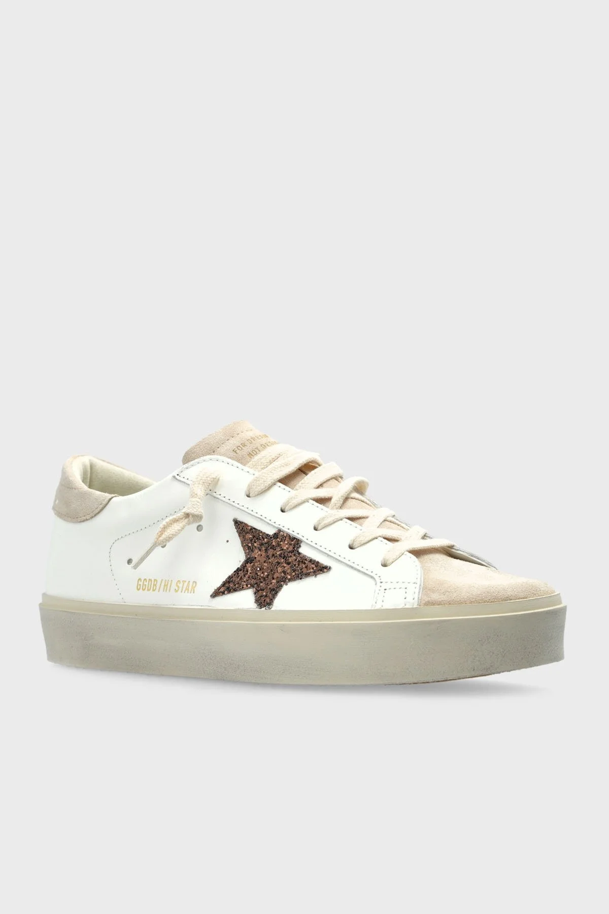 Golden Goose Logolu Parlak Taşlı Hakiki Deri Senaker Bayan Ayakkabı GWF00118.F006847.10318 BEYAZ - 3