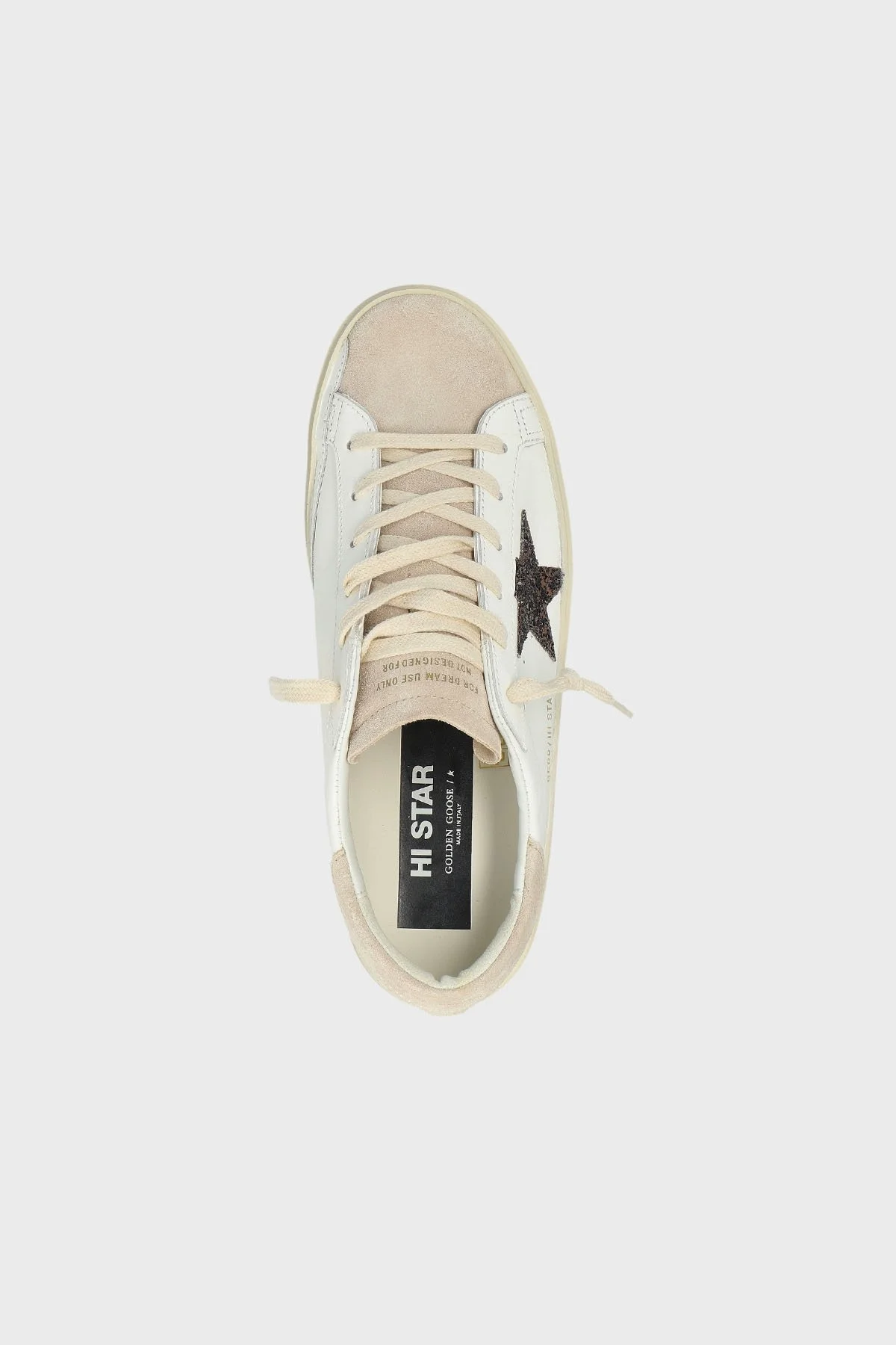Golden Goose Logolu Parlak Taşlı Hakiki Deri Senaker Bayan Ayakkabı GWF00118.F006847.10318 BEYAZ - 4