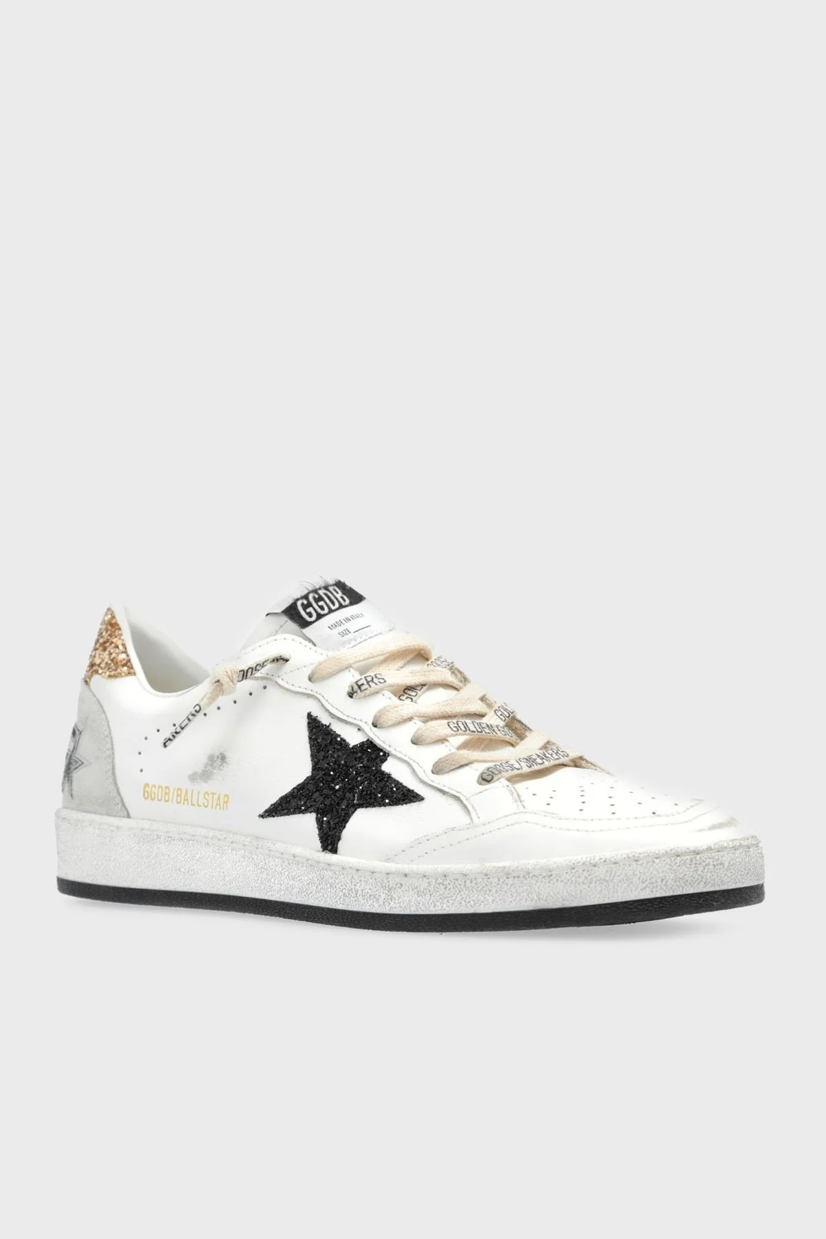 Golden Goose Logolu Parlak Taşlı Hakiki Deri Sneaker Bayan Ayakkabı GWF00117.F006118.10750 BEYAZ - 3