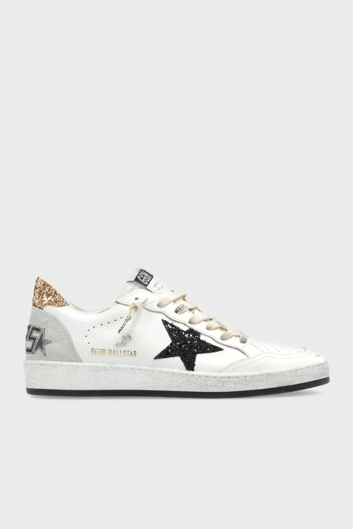 Golden Goose Logolu Parlak Taşlı Hakiki Deri Sneaker Kadın Ayakkabı GWF00117.F006118.10750 Beyaz - 1