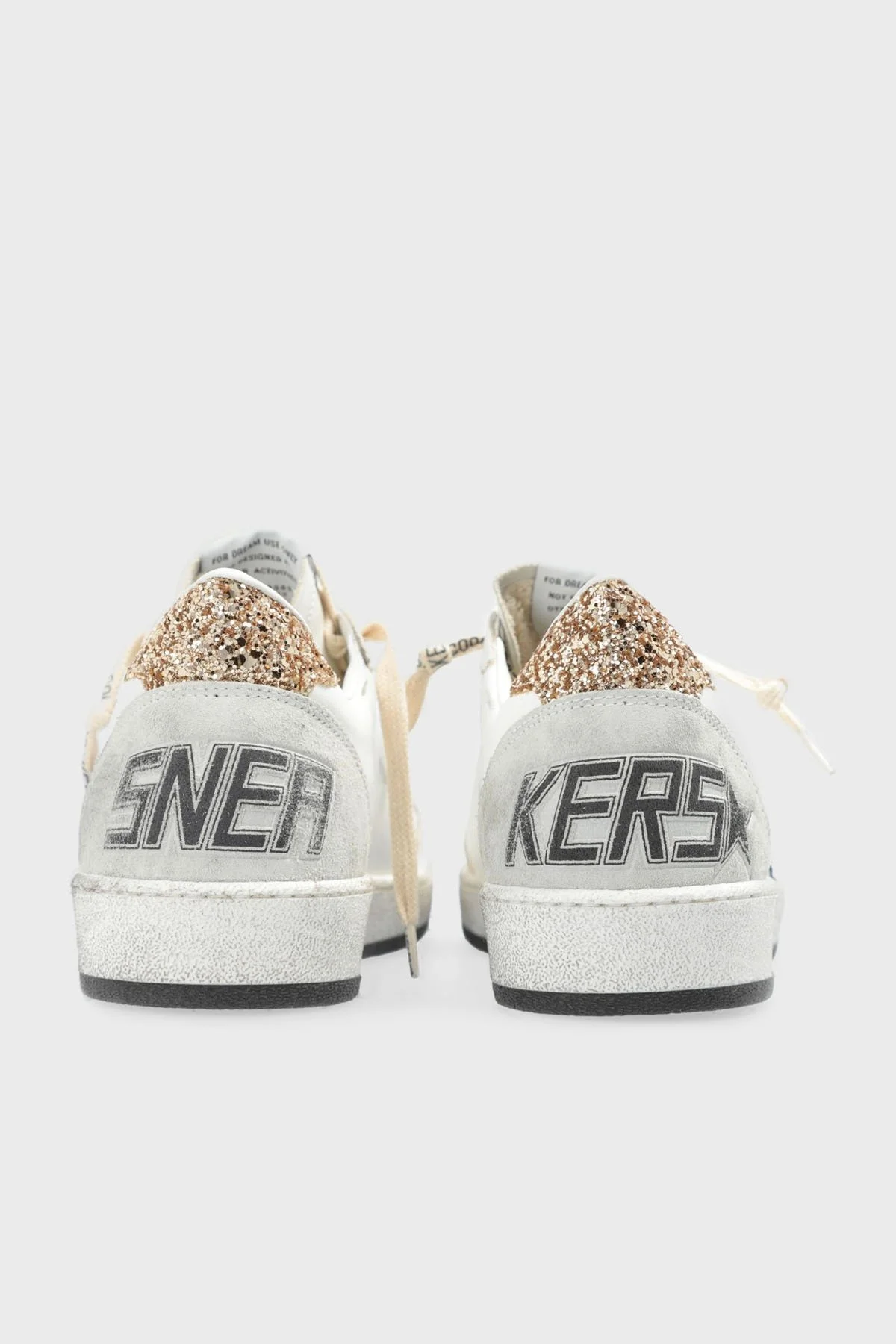 Golden Goose Logolu Parlak Taşlı Hakiki Deri Sneaker Kadın Ayakkabı GWF00117.F006118.10750 Beyaz - 5