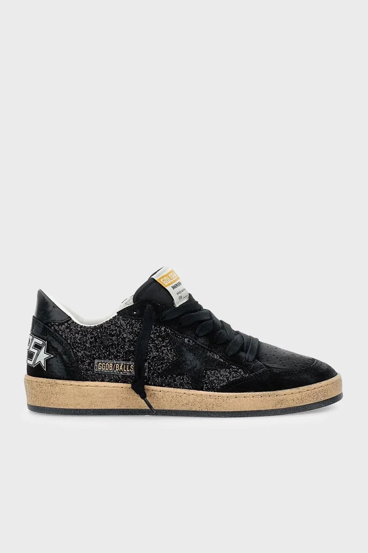 Golden Goose Logolu Simli Sneaker Kadın Ayakkabı GWF00117.F003989.90100 Siyah - 1