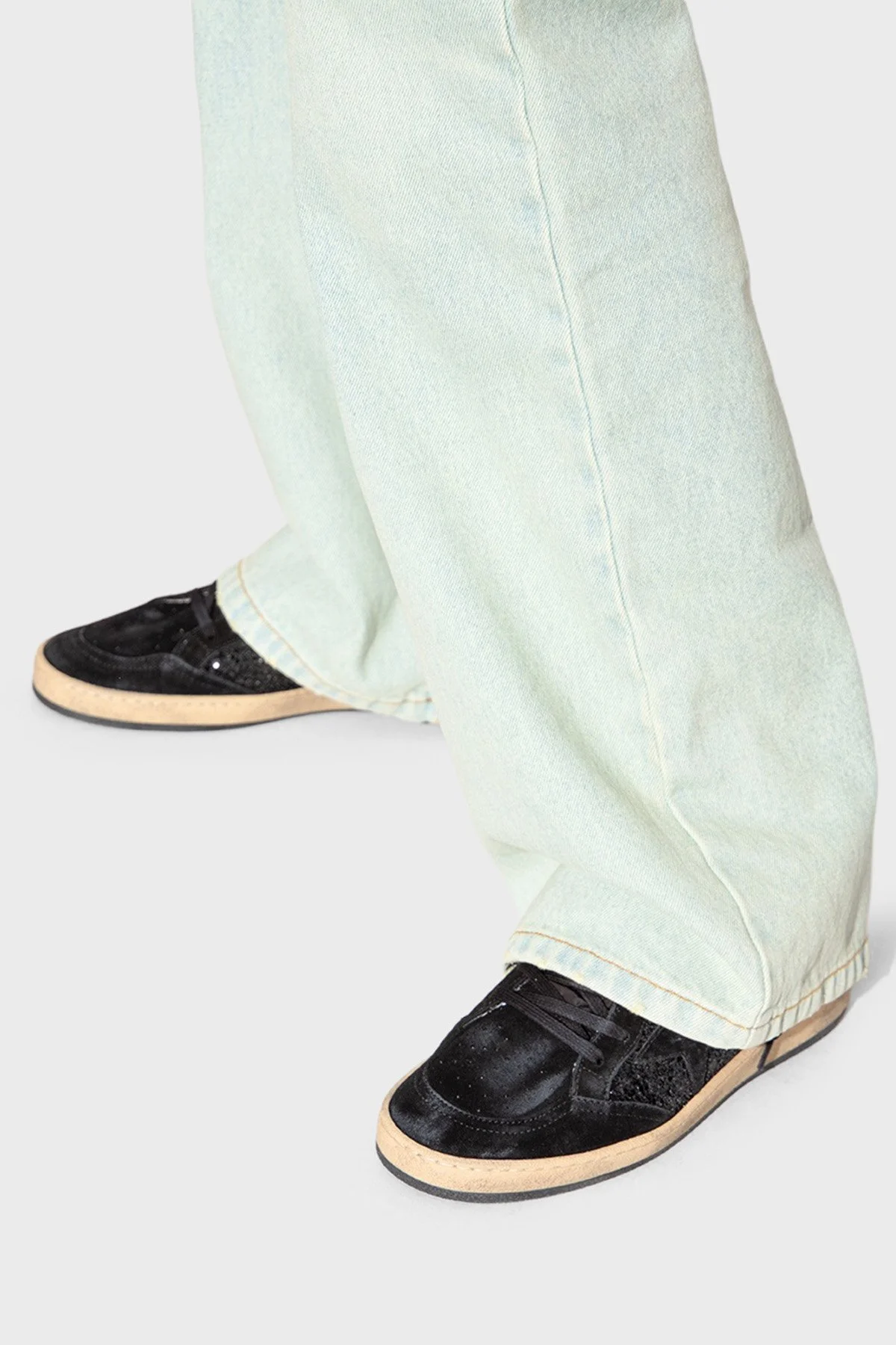 Golden Goose Logolu Simli Sneaker Kadın Ayakkabı GWF00117.F003989.90100 Siyah - 2