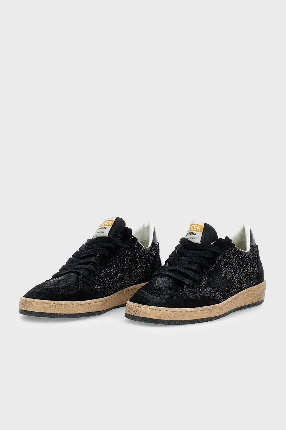 Golden Goose Logolu Simli Sneaker Kadın Ayakkabı GWF00117.F003989.90100 Siyah - 3