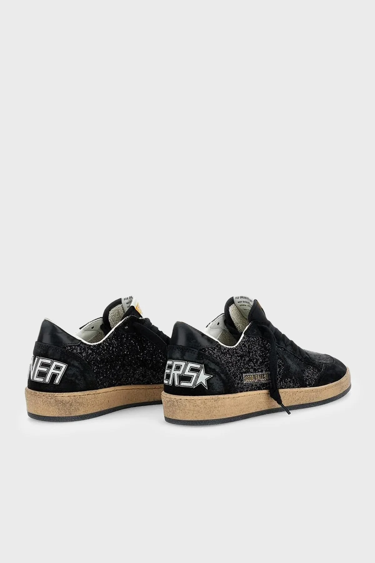Golden Goose Logolu Simli Sneaker Kadın Ayakkabı GWF00117.F003989.90100 Siyah - 4