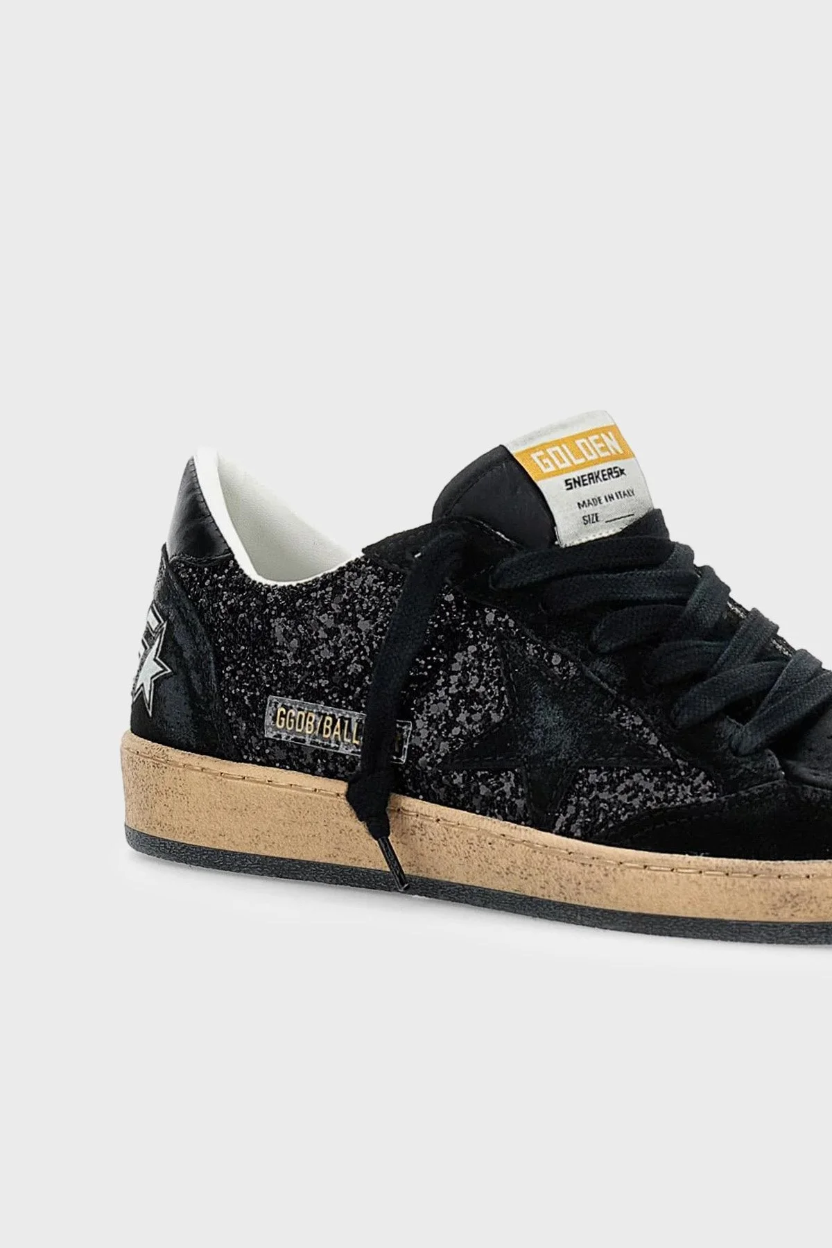 Golden Goose Logolu Simli Sneaker Kadın Ayakkabı GWF00117.F003989.90100 Siyah - 5