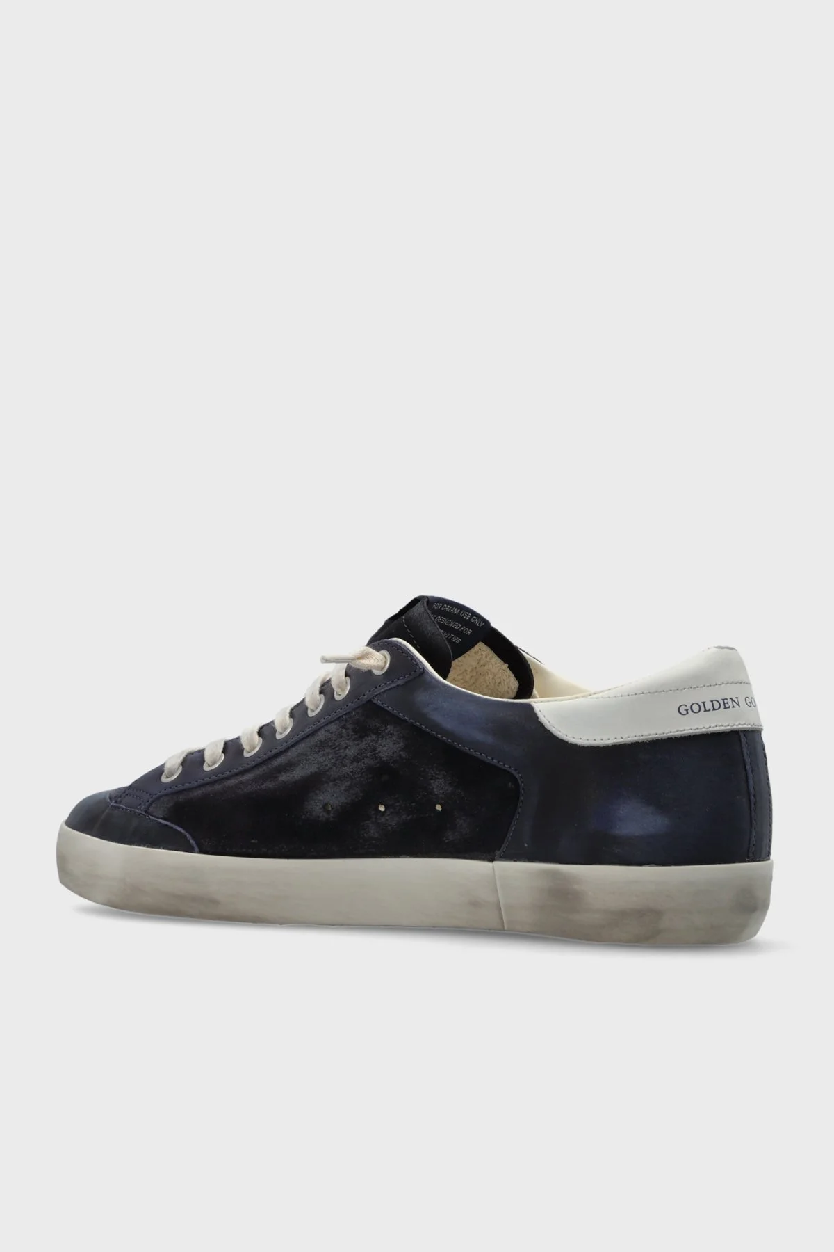 Golden Goose Logolu Süet Deri Sneaker Erkek Ayakkabı GMF01118.F008620.50789 Lacivert-beyaz - 3