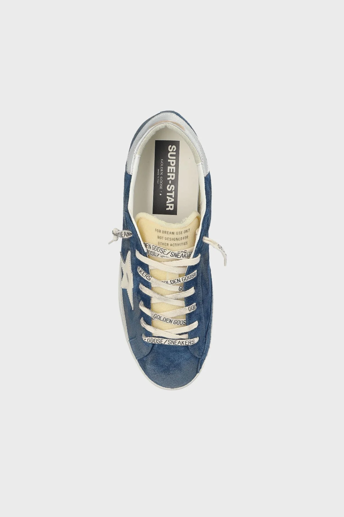 Golden Goose Logolu Süet Sneaker Erkek Ayakkabı GMF00101.F007531.50937 Mavi - 5