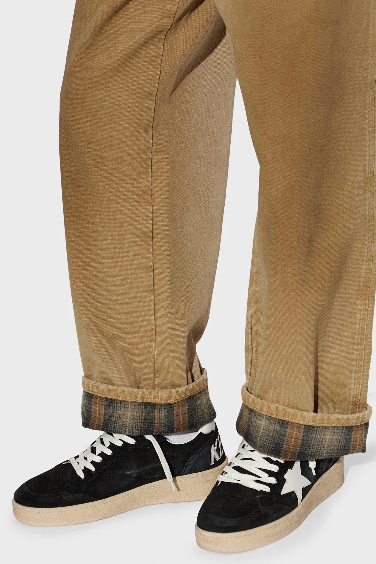 Golden Goose Logolu Süet Sneaker Erkek Ayakkabı GMF00804.F008504.80203 Siyah - 2