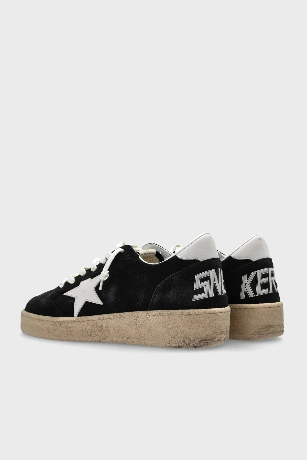Golden Goose Logolu Süet Sneaker Erkek Ayakkabı GMF00804.F008504.80203 Siyah - 4