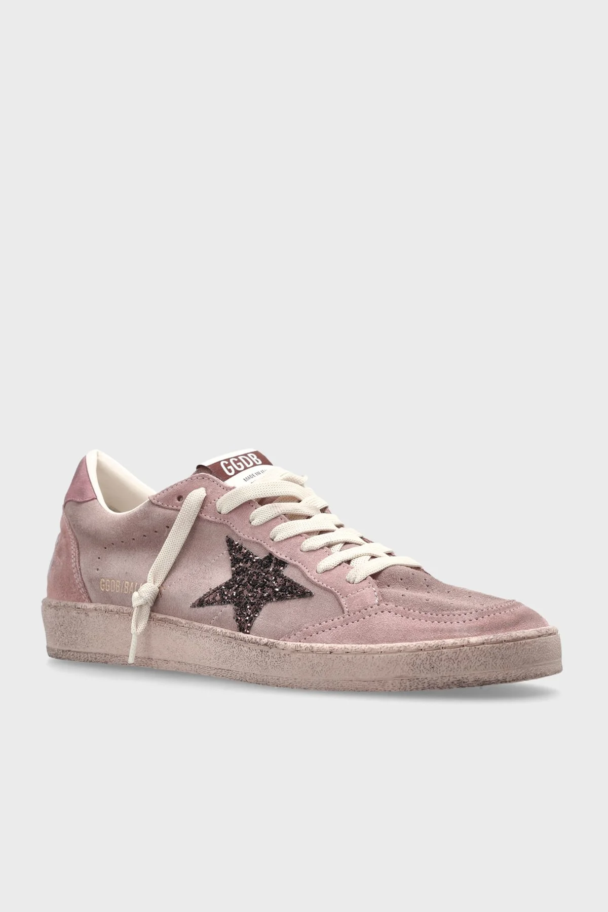 Golden Goose Logolu Süet Sneaker Kadın Ayakkabı GWF00117.F008694.25819 Pudra - 4