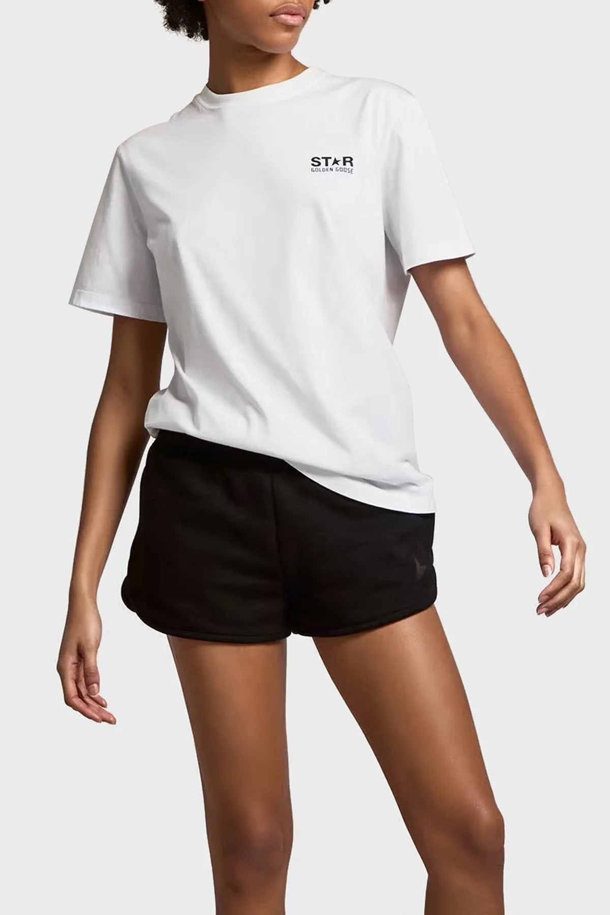 Golden Goose Pamuklu Baskılı Regular Fit Bisiklet Yaka Bayan T Shirt GWP01220.P000879.10283 BEYAZ - 1