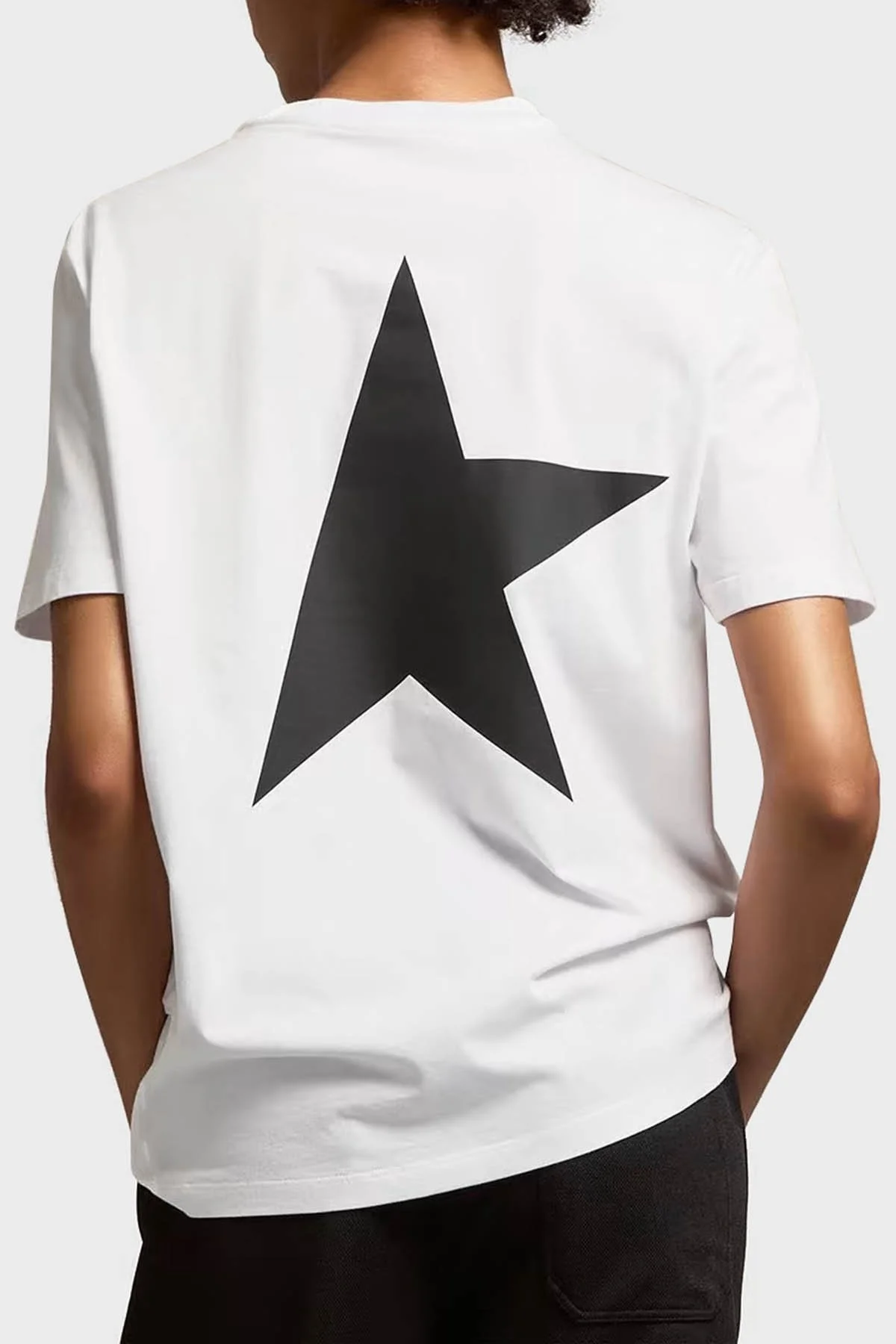 Golden Goose Pamuklu Baskılı Regular Fit Bisiklet Yaka Bayan T Shirt GWP01220.P000879.10283 BEYAZ - 3