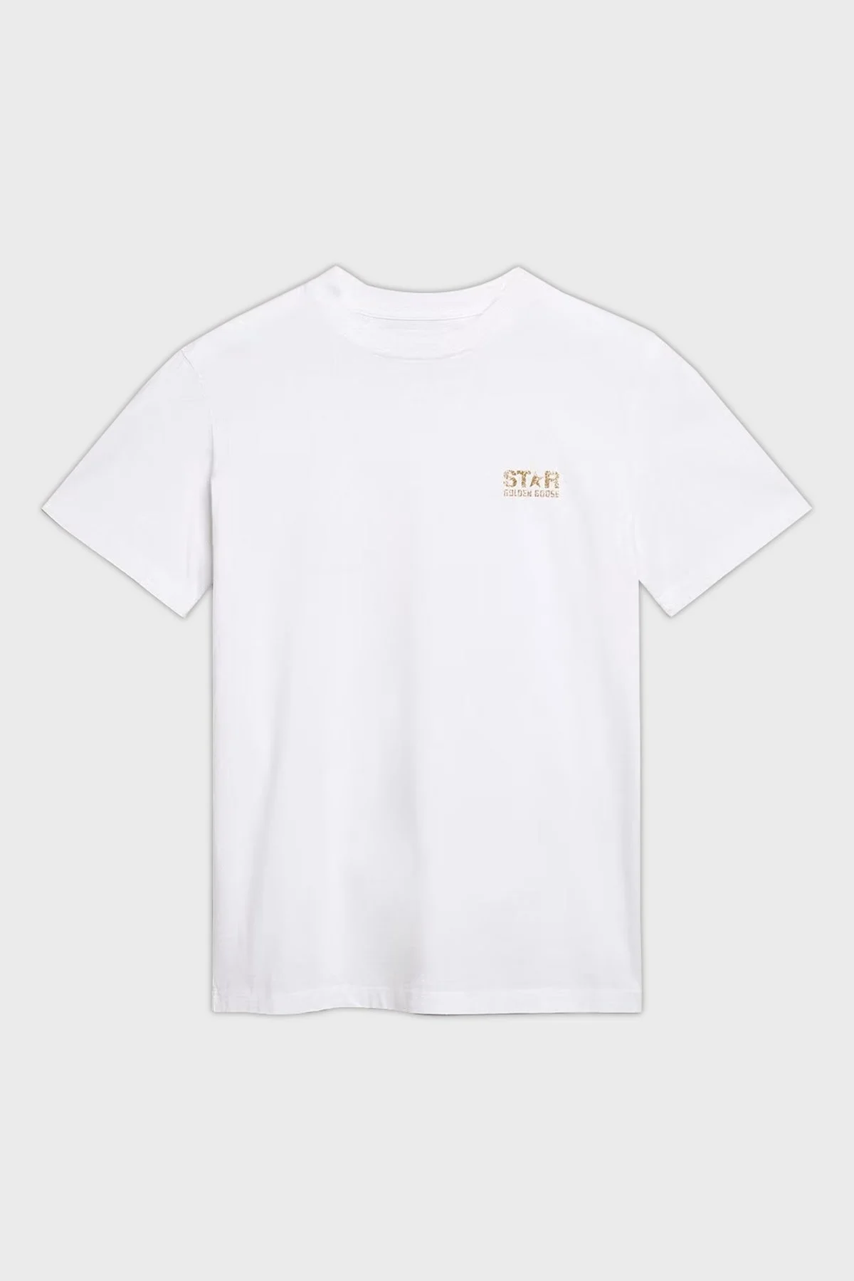 Golden Goose Pamuklu Baskılı Regular Fit Bisiklet Yaka Bayan T Shirt GWP01220.P000880.10272 BEYAZ - 4