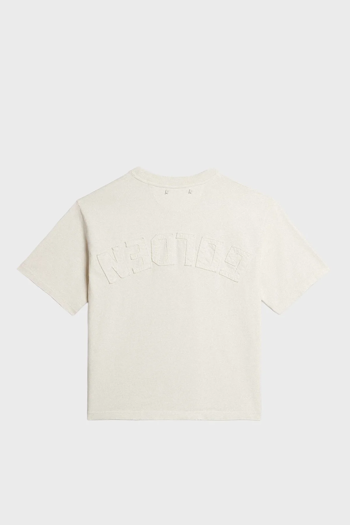 Golden Goose Pamuklu Loose Fit Logo Detaylı Kadın T Shirt GWP01874.P001576.11560 EKRU - 5