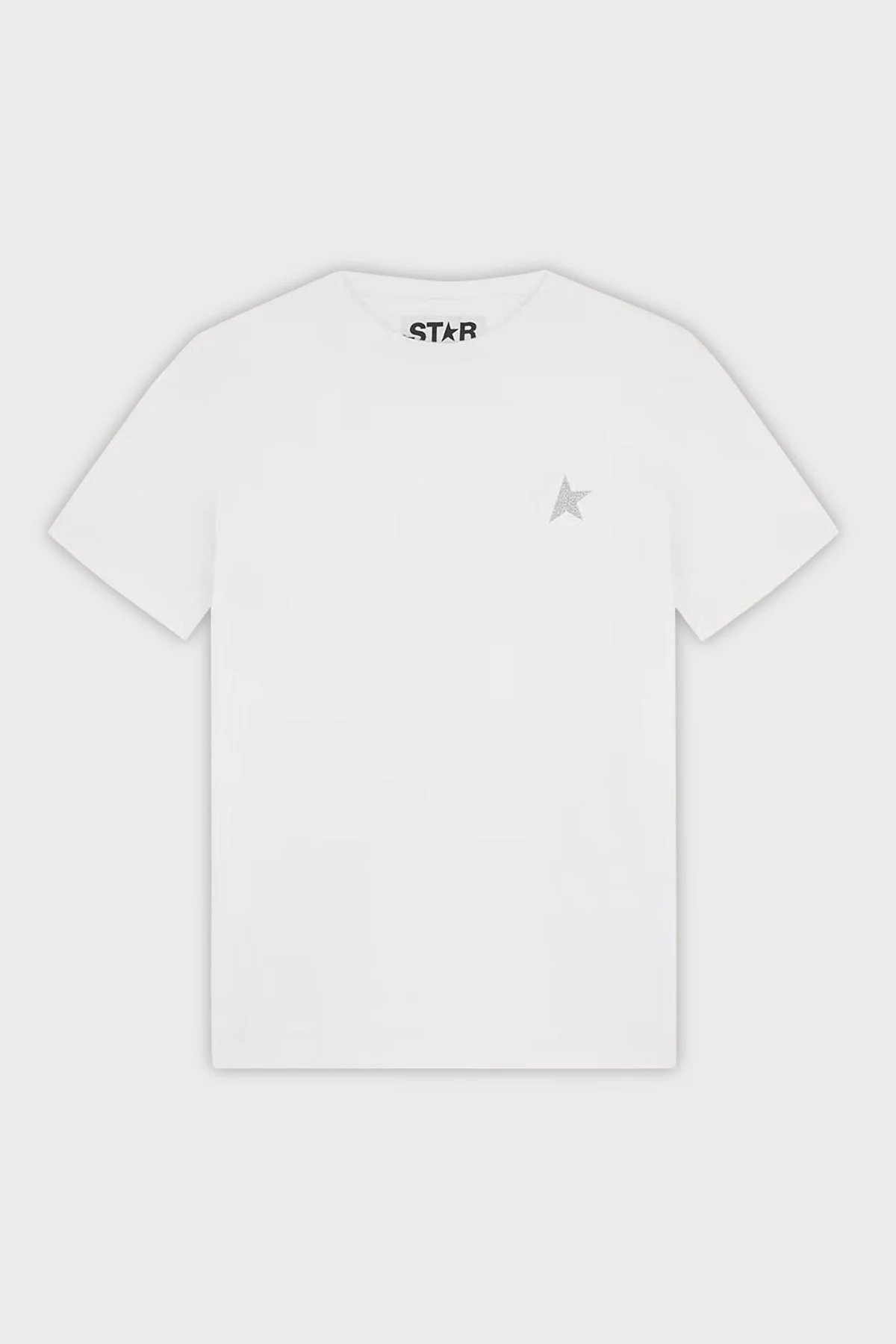 Golden Goose Pamuklu Baskılı Regular Fit Bisiklet Yaka Bayan T Shirt GWP01220.P000594.80185 BEYAZ - 1