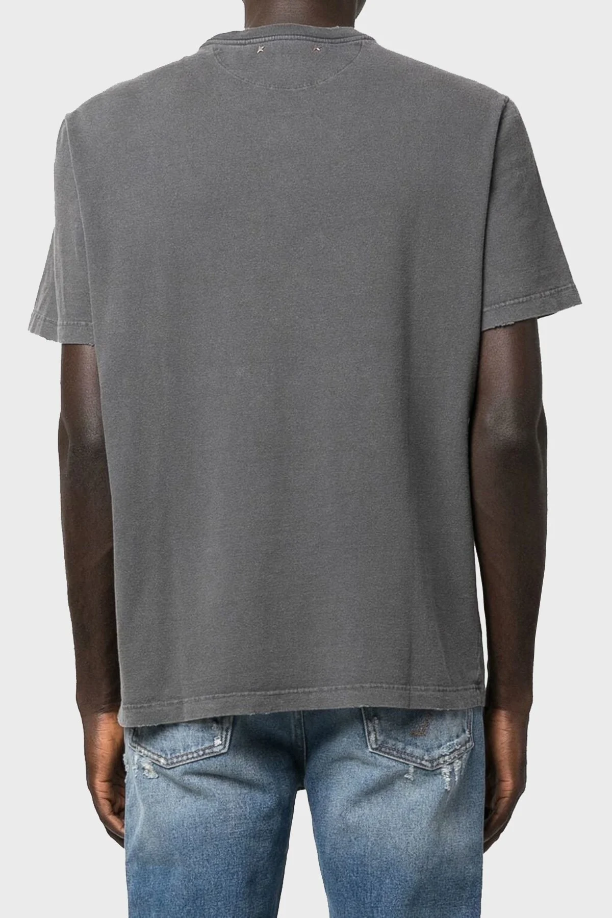 Golden Goose Pamuklu Regular Fit Bisiklet Yaka Erkek T Shirt GMP01220.P000671.60318 ANTRASİT - 3