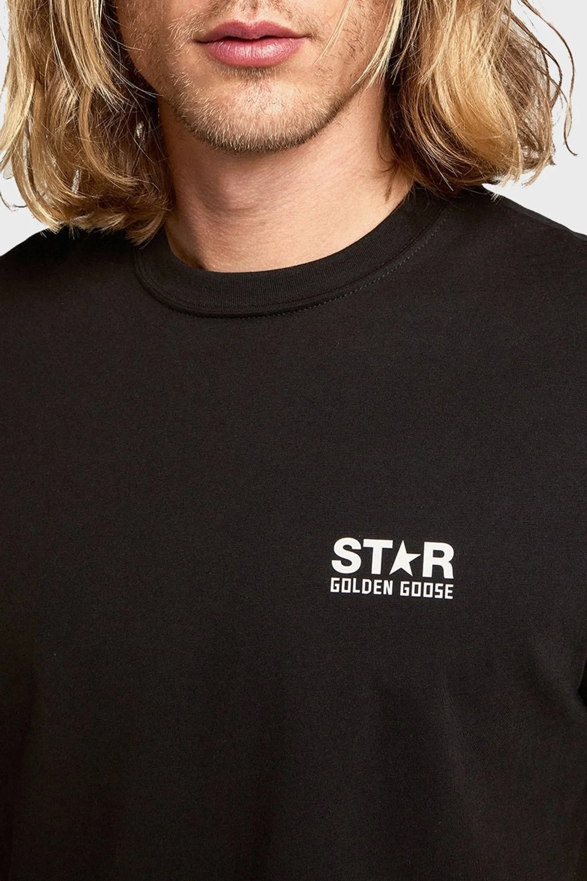 Golden Goose Pamuklu Regular Fit Bisiklet Yaka Erkek T Shirt GMP01220.P000879.80203 SİYAH - 2