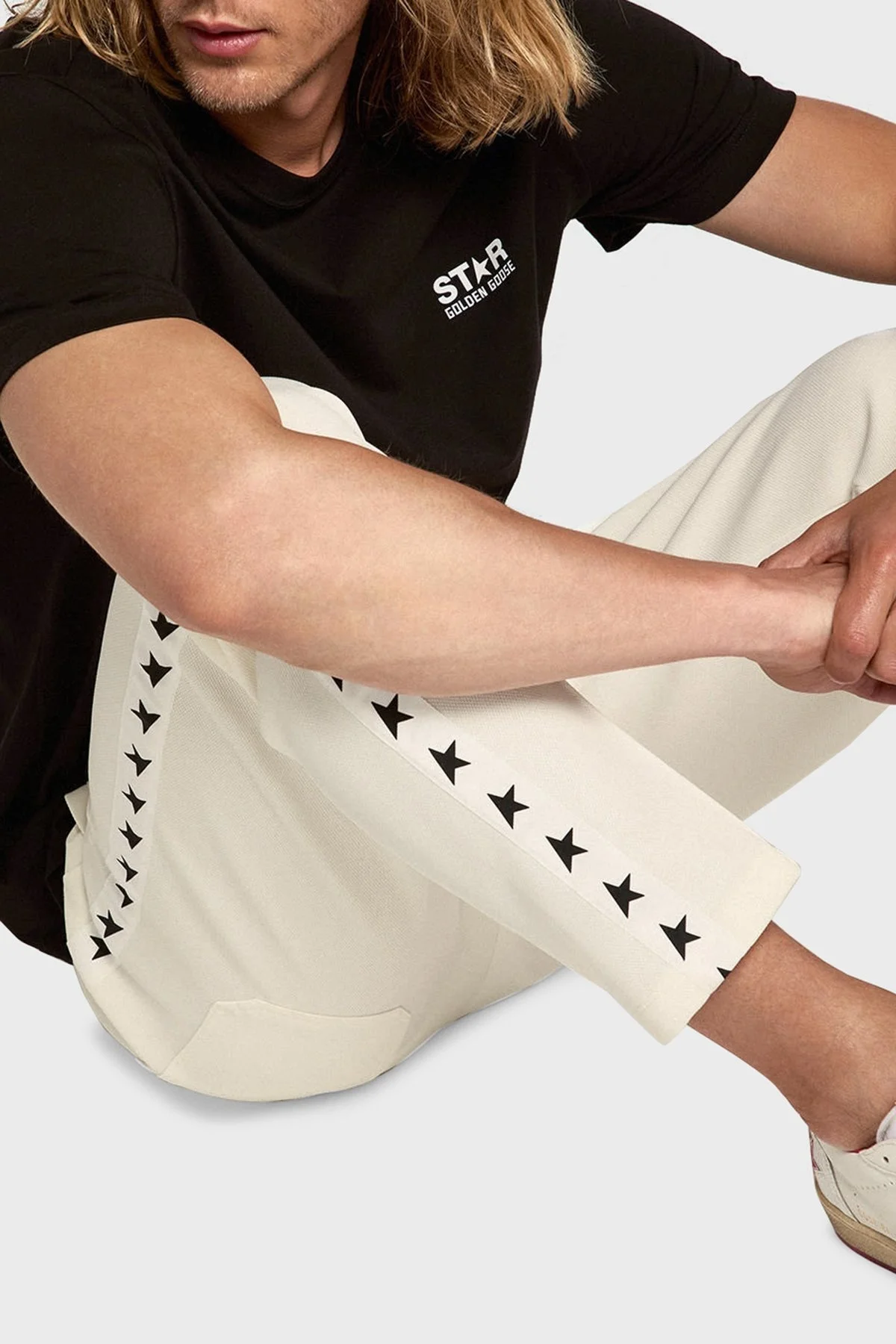 Golden Goose Pamuklu Regular Fit Bisiklet Yaka Erkek T Shirt GMP01220.P000879.80203 SİYAH - 3