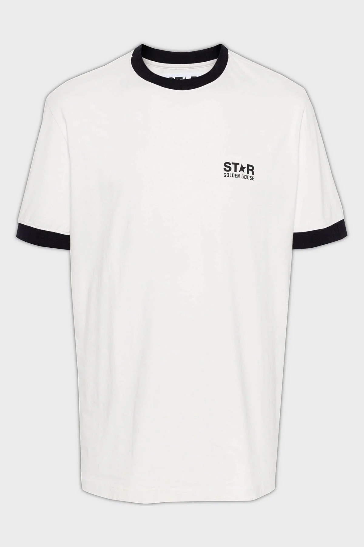 Golden Goose Pamuklu Regular Fit Bisiklet Yaka Erkek T Shirt GMP01784.P001489.11782 BEYAZ - 5
