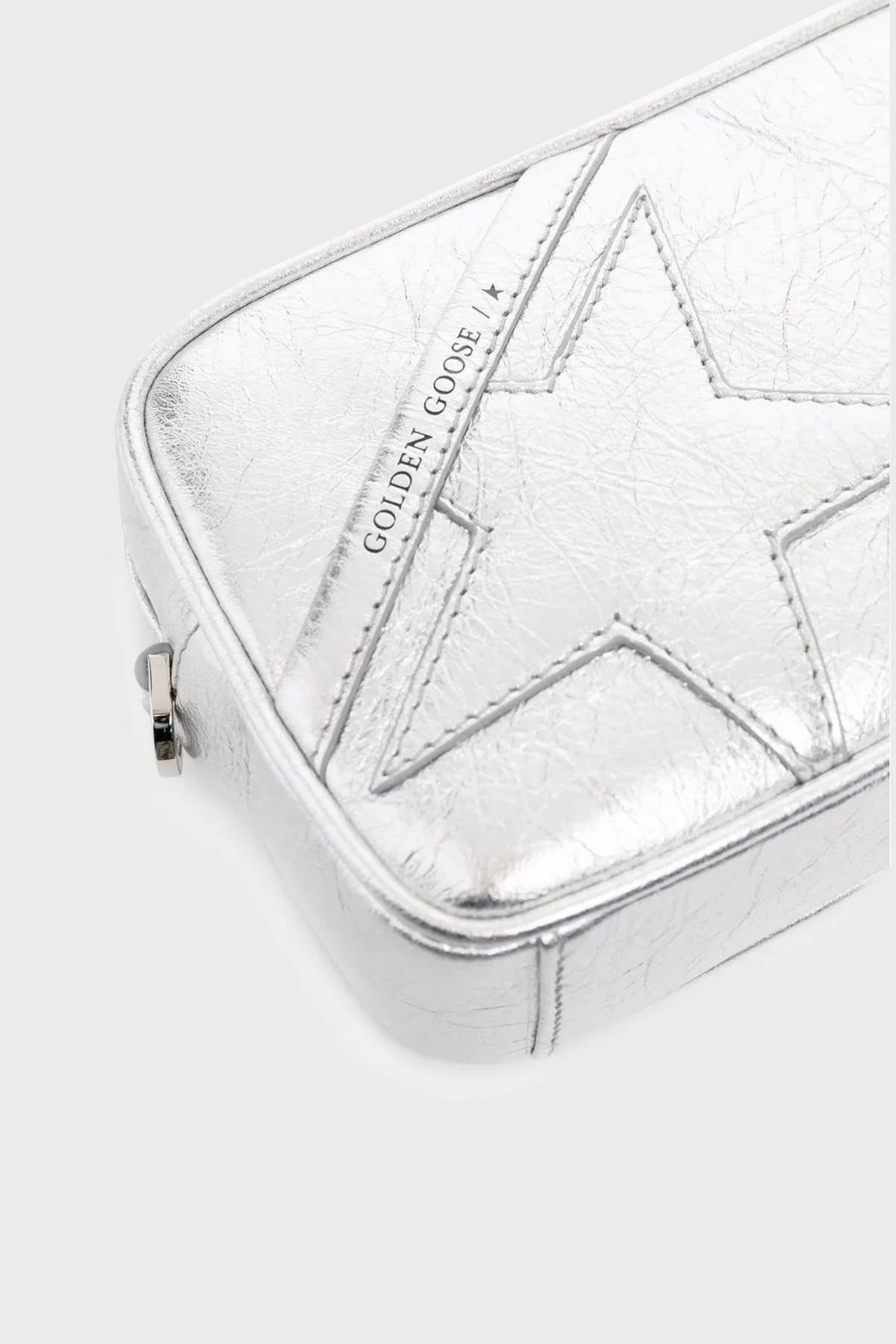 Golden Goose Parlak Çıkarılabilir Zincir Askılı Hakiki Deri Bayan Çanta GWA00228.A000335.70140 GÜMÜŞ - 3