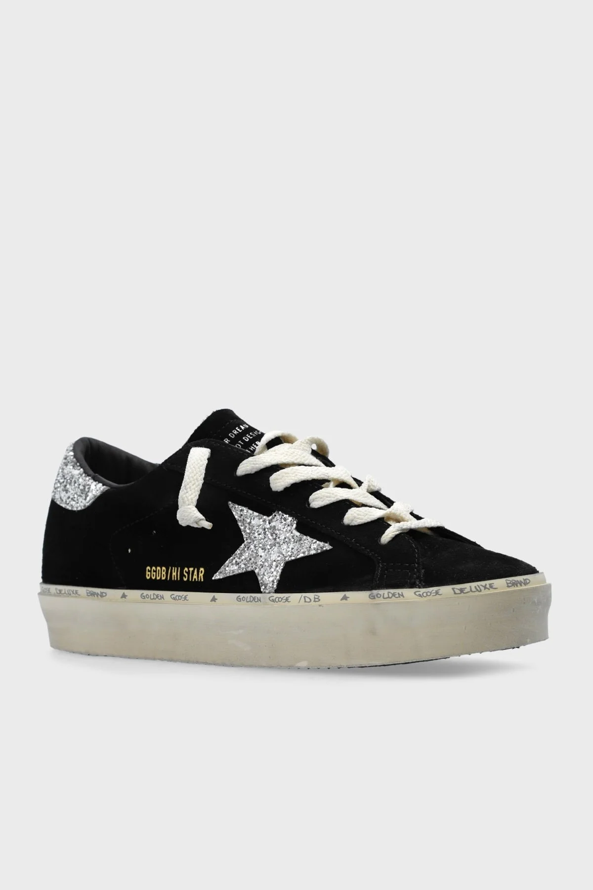 Golden Goose Simli Hakiki Deri Kalın Tabanlı Sneaker Bayan Ayakkabı GWF00118.F006389.90179 SİYAH - 3