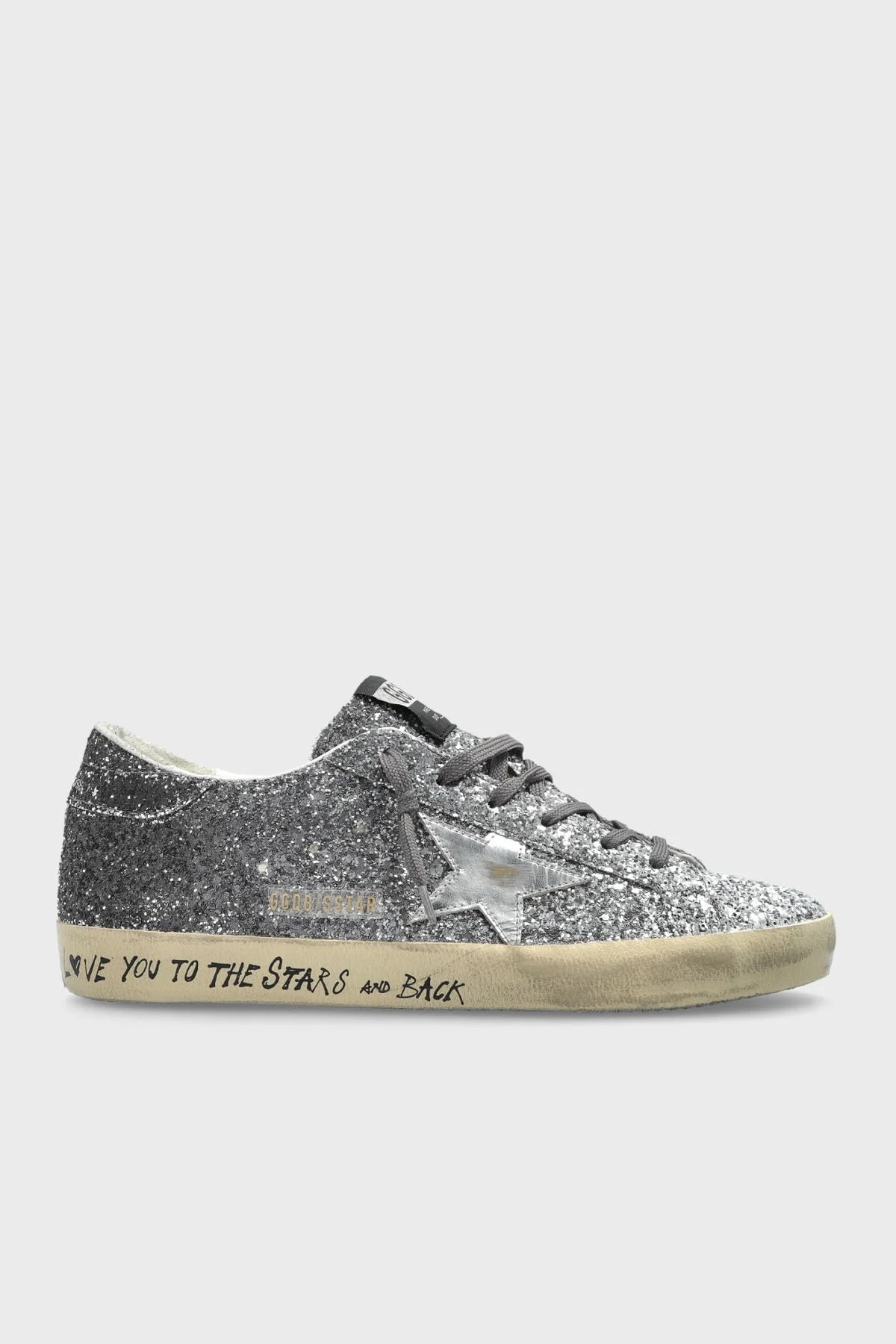 Golden Goose Simli Hakiki Deri Sneaker Bayan Ayakkabı GWF00101.F007470.60246 GÜMÜŞ-SİYAH - 1