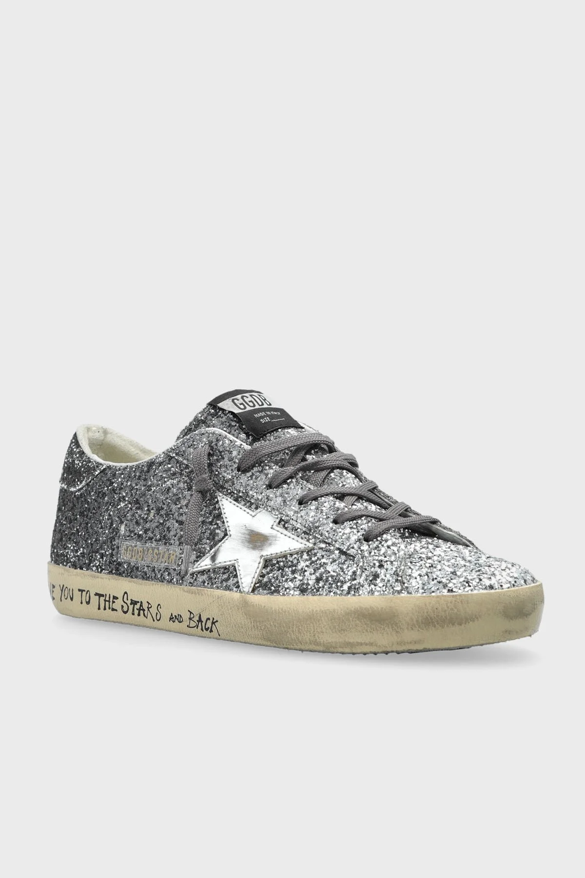 Golden Goose Simli Hakiki Deri Sneaker Bayan Ayakkabı GWF00101.F007470.60246 GÜMÜŞ-SİYAH - 3