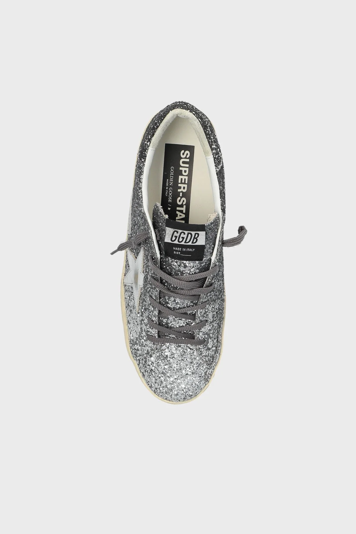 Golden Goose Simli Hakiki Deri Sneaker Bayan Ayakkabı GWF00101.F007470.60246 GÜMÜŞ-SİYAH - 4