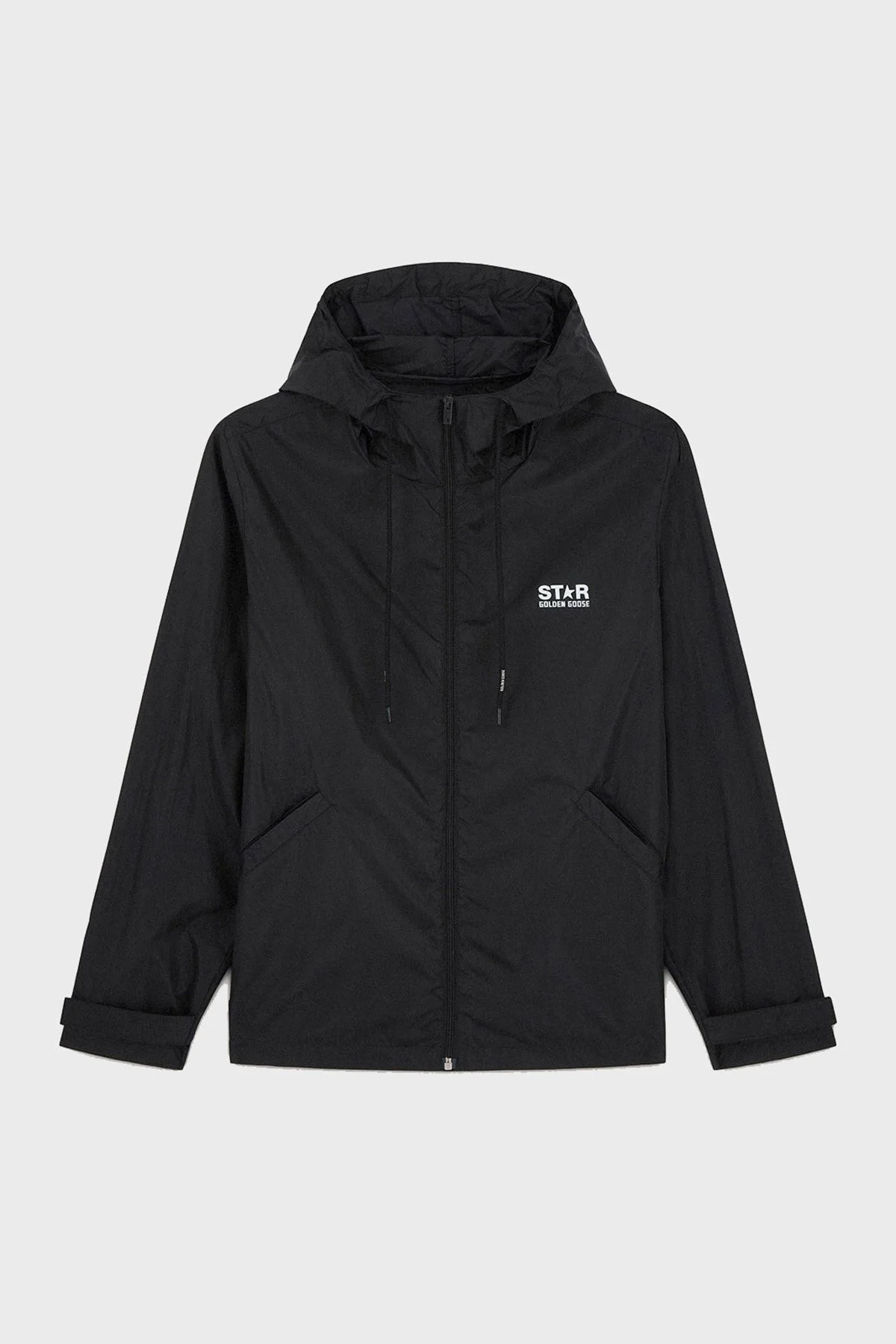 Golden Goose Sırt Baskılı Kapüşonlu Fermuarlı Relaxed Fit Erkek Ceket GMP01032.P000596.80203 SİYAH - 5