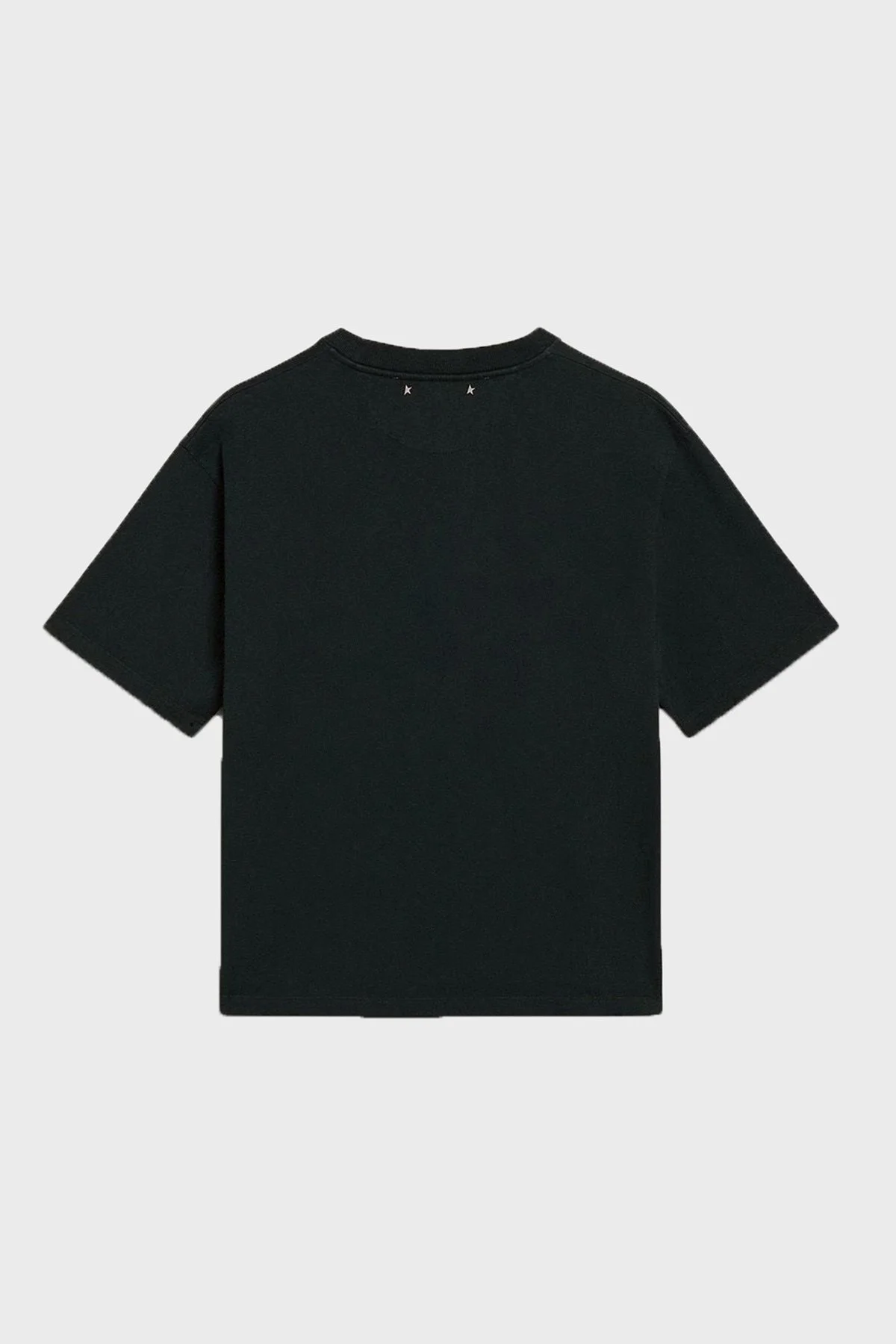 Golden Goose Taş Detaylı Pamuklu Boxy Fit Bisiklet Yaka Kadın T Shirt GWP01874.P001897.90456 Siyah - 6