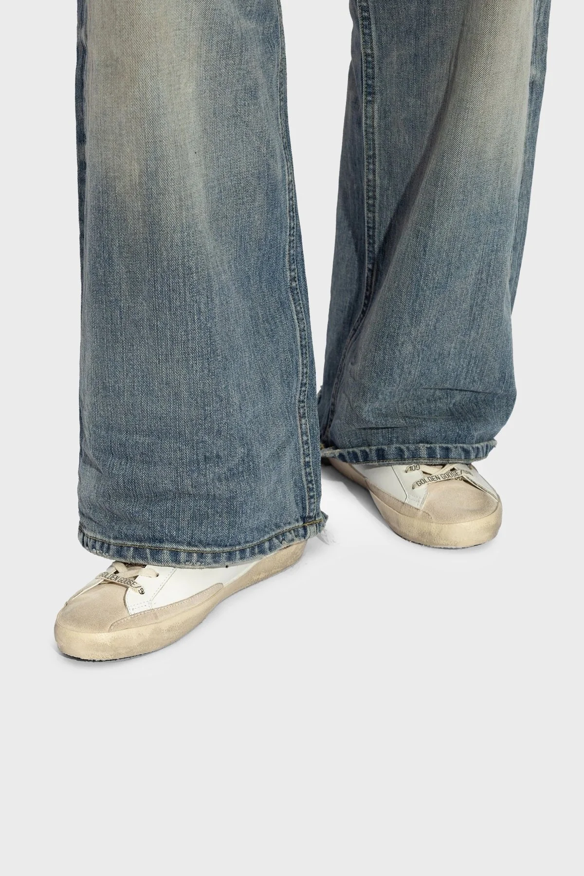 Golden Goose Vintage Deri Sneaker Bayan Ayakkabı GWF00102.F006161.82710 BEYAZ - 2