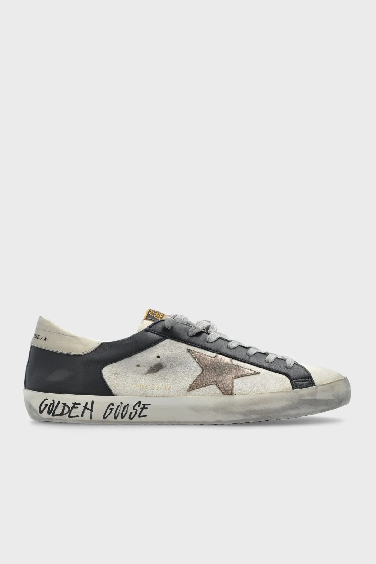 Golden Goose Vintage Deri Sneaker Erkek Ayakkabı GMF00103.F006902.82869 BEYAZ-LACİVERT - 6