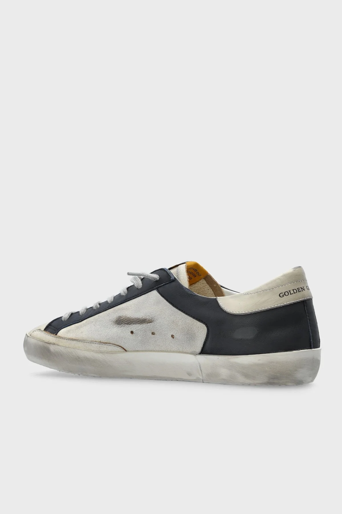 Golden Goose Vintage Deri Sneaker Erkek Ayakkabı GMF00103.F006902.82869 BEYAZ-LACİVERT - 8