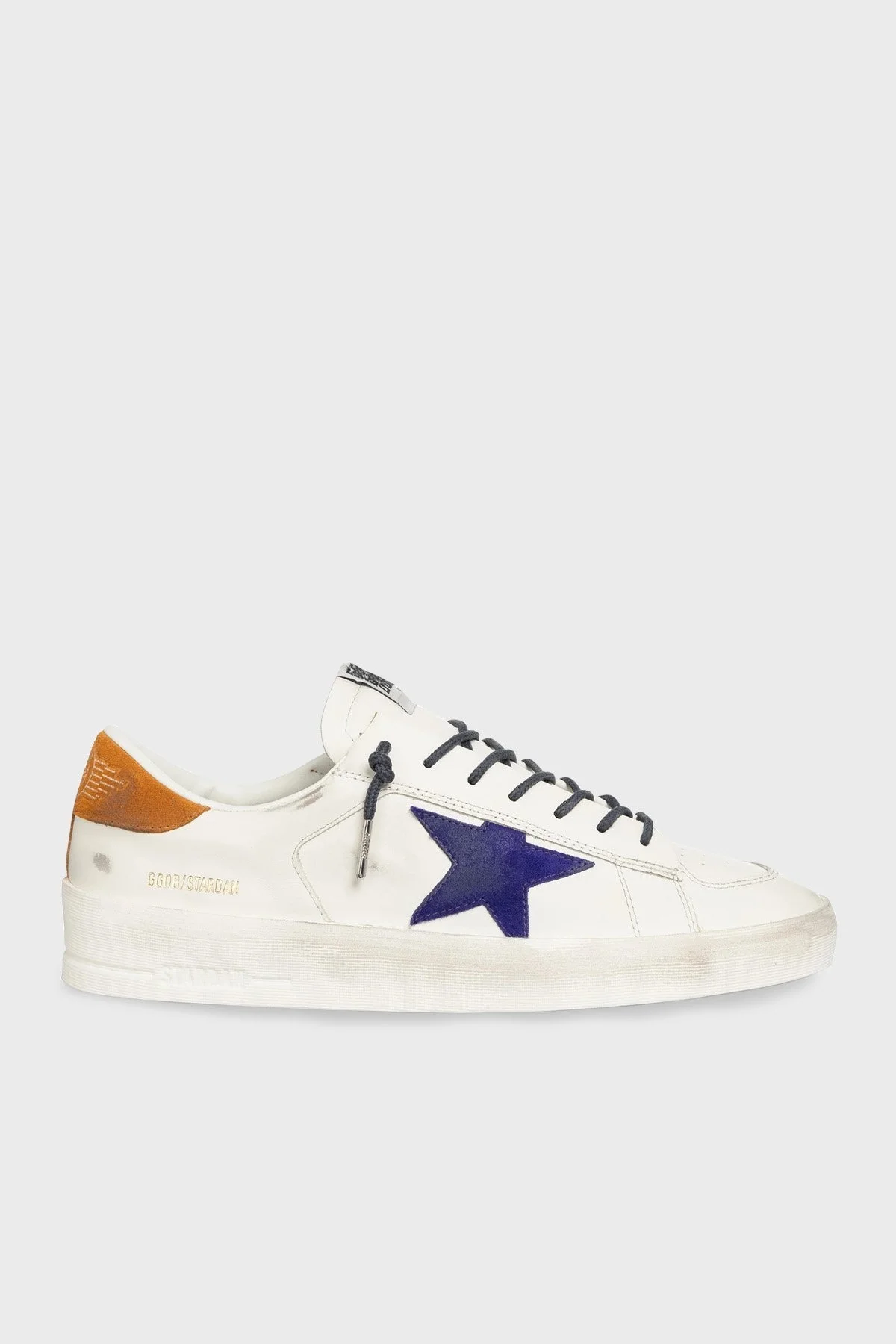 Golden Goose Vintage Deri Sneaker Erkek Ayakkabı GMF00128.F005543.82557 BEYAZ-TABA - 1