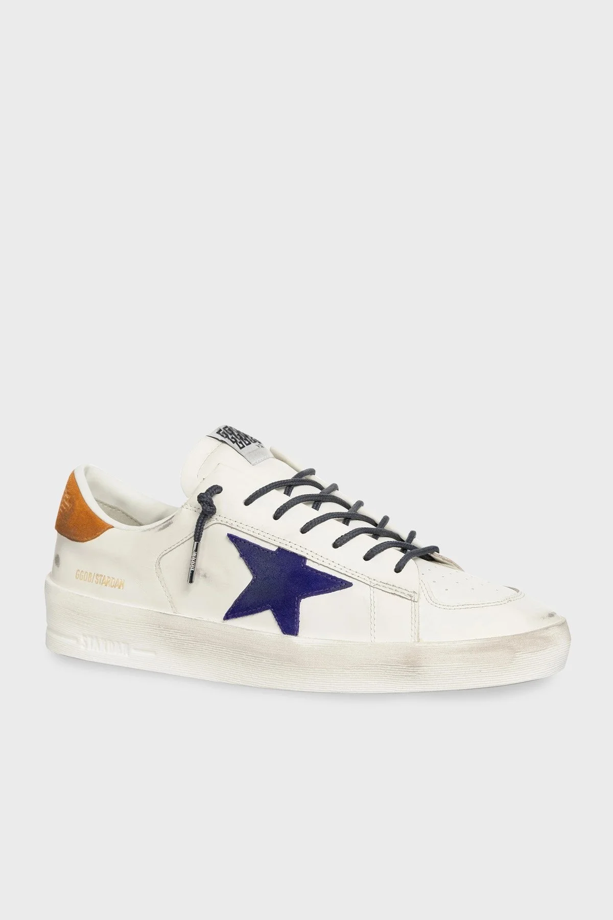 Golden Goose Vintage Deri Sneaker Erkek Ayakkabı GMF00128.F005543.82557 BEYAZ-TABA - 2