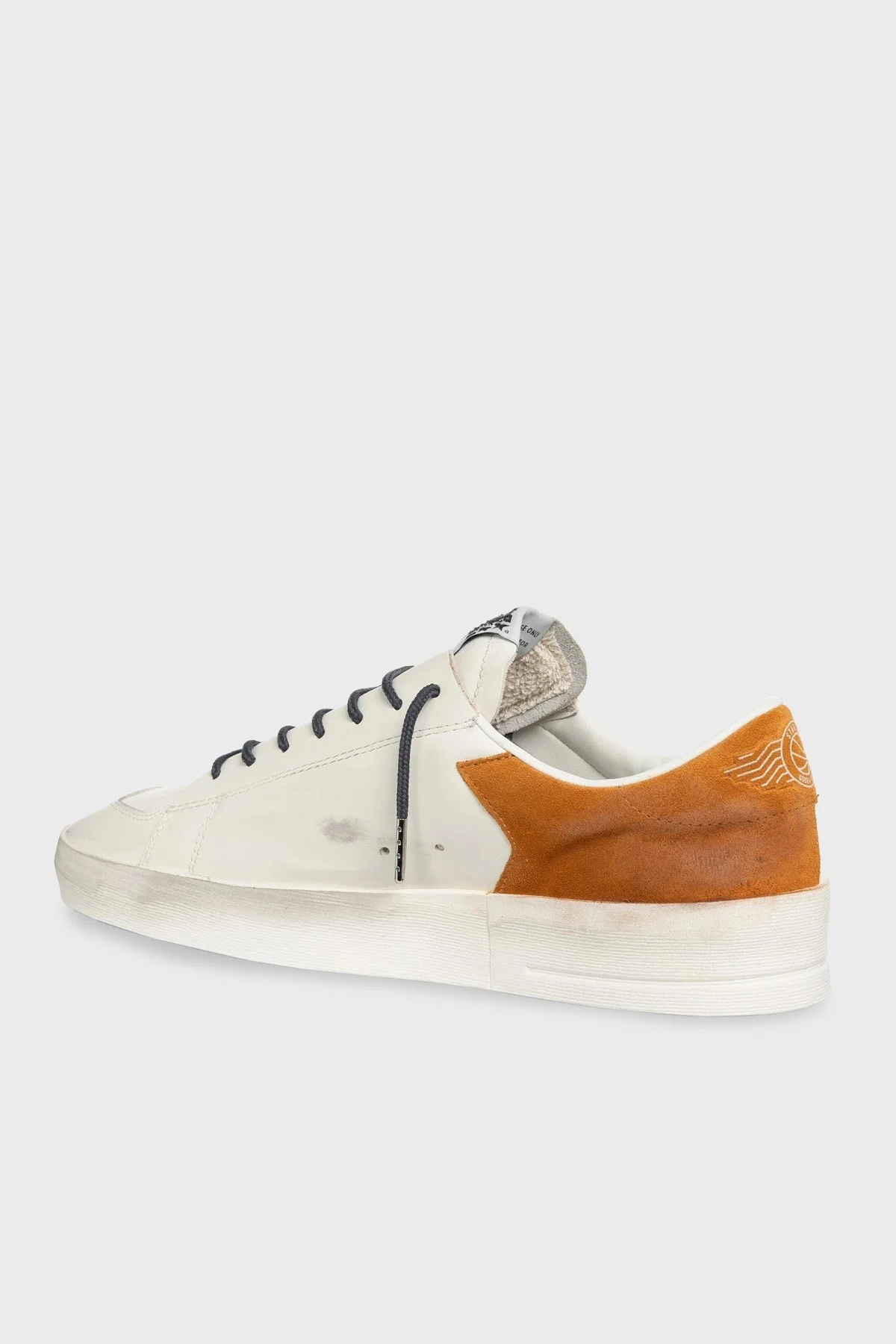 Golden Goose Vintage Deri Sneaker Erkek Ayakkabı GMF00128.F005543.82557 BEYAZ-TABA - 3