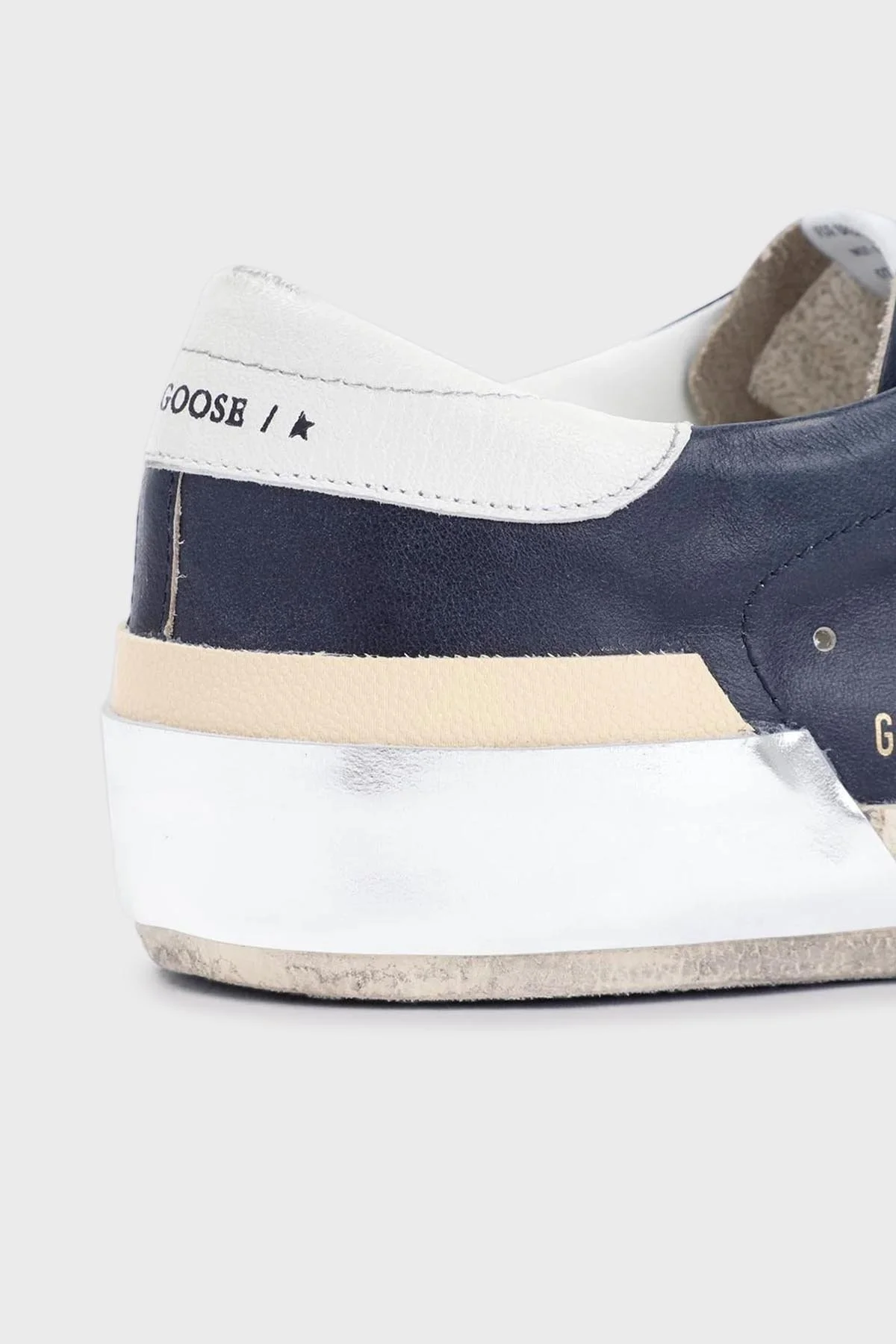 Golden Goose Vintage Deri Sneaker Erkek Ayakkabı GMF00587.F004802.50789 LACİVERT - 3