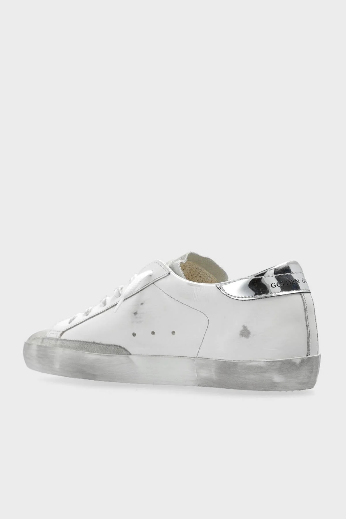 Golden Goose Vintage Deri Süet Sneaker Bayan Ayakkabı GWF00101.F005352.10268 BEYAZ - 3