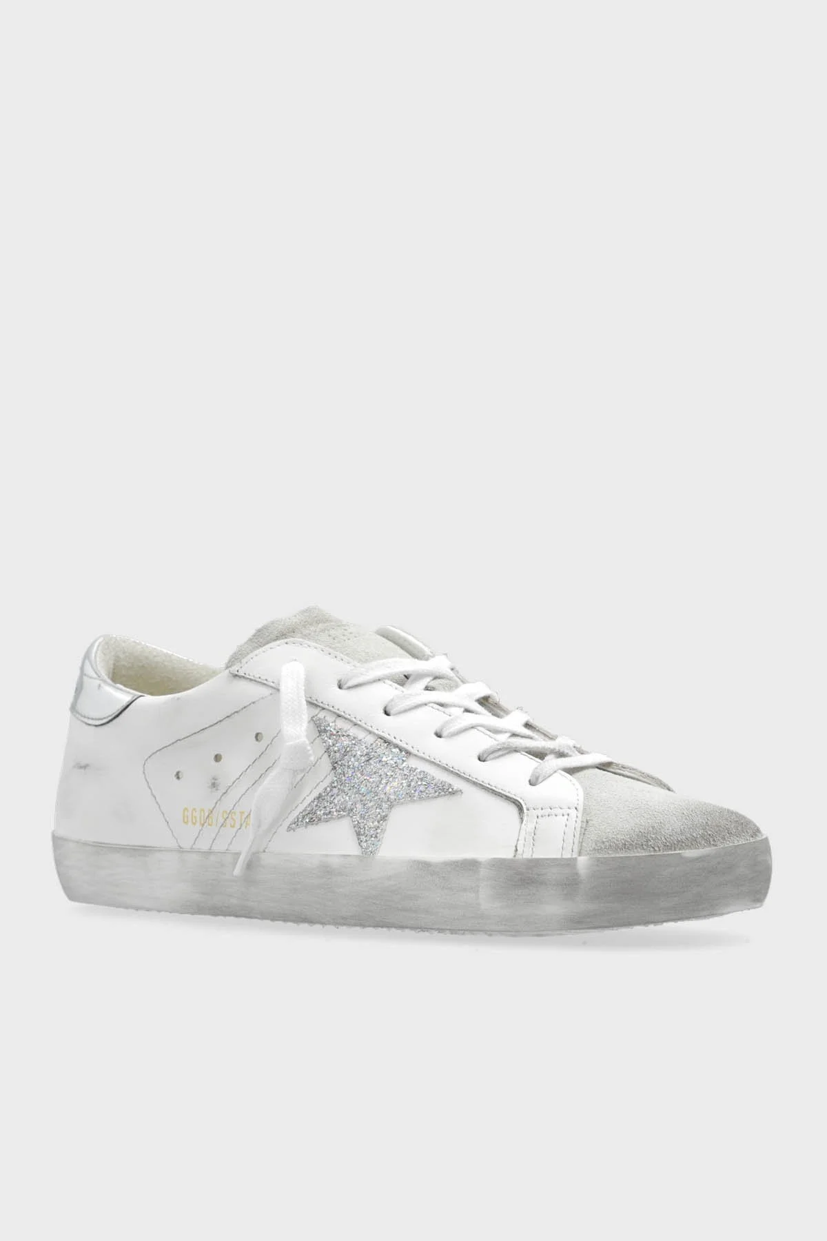 Golden Goose Vintage Deri Süet Sneaker Bayan Ayakkabı GWF00101.F005352.10268 BEYAZ - 4