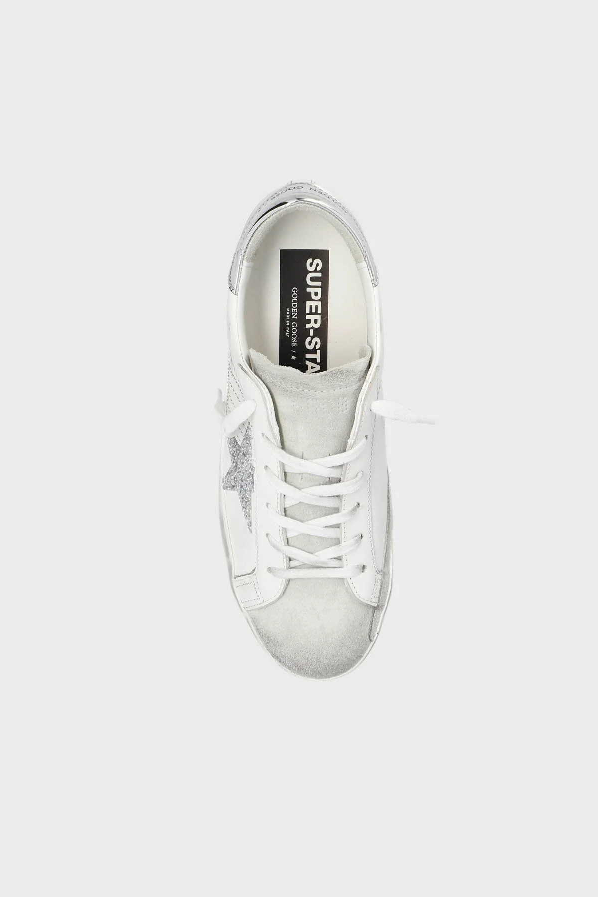 Golden Goose Vintage Deri Süet Sneaker Bayan Ayakkabı GWF00101.F005352.10268 BEYAZ - 5