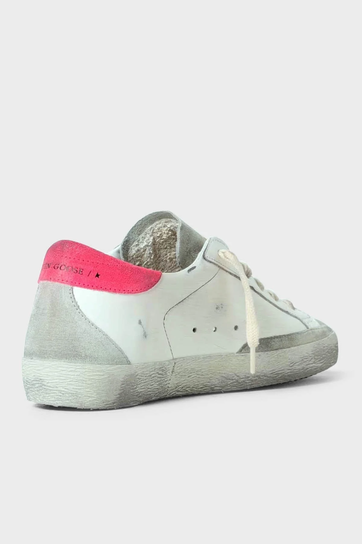 Golden Goose Vintage Deri Süet Sneaker Bayan Ayakkabı GWF00102.F005356.81490 BEYAZ-PEMBE - 3