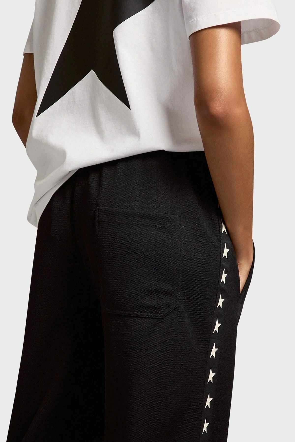 Golden Goose Vintage Geniş Paça Spor Bayan Pantolon GWP00877.P000521.80203 SİYAH - 4