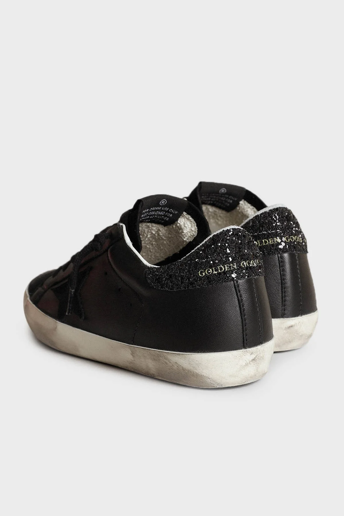 Golden Goose Vintage Hakiki Deri Sneaker Bayan Ayakkabı GWF00101.F003463.90100 SİYAH - 4